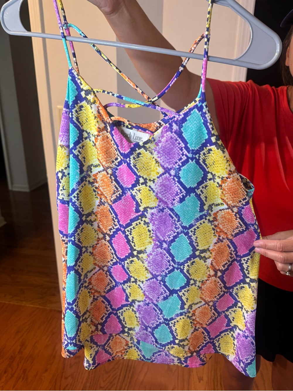 Woman’s Multicolor Snake-Print Tank